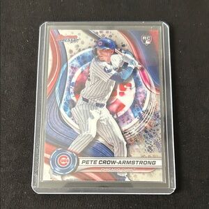 Topps Chicago Cubs Pete Crow-Armstrong Baseball Card - Red, Blue, White